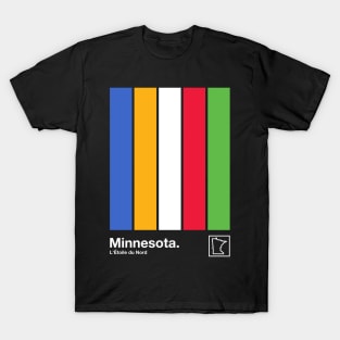 Minnesota State Flag  // Original Minimalist Artwork Poster Design T-Shirt